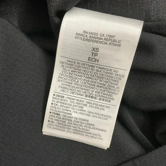 Banana Republic Black Embossed Tank Top XS - Picture 4 of 5